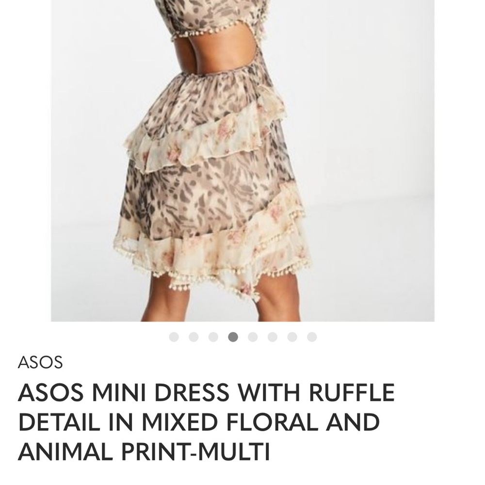 Floral Long Sleeve Dress with Ruffle Details - Picture 2 of 4